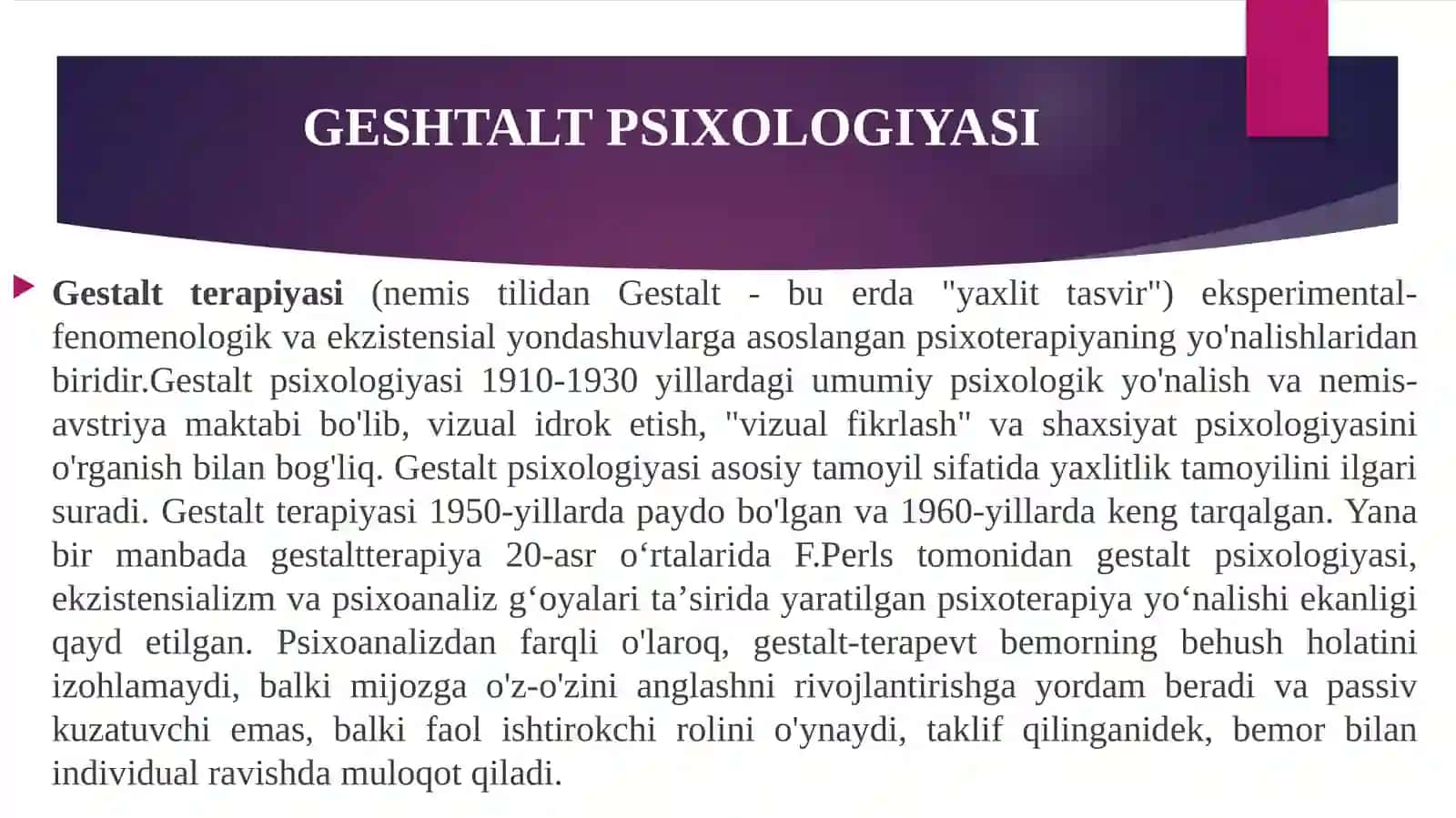 GESHTALT PSIXOLOGIYASI 2