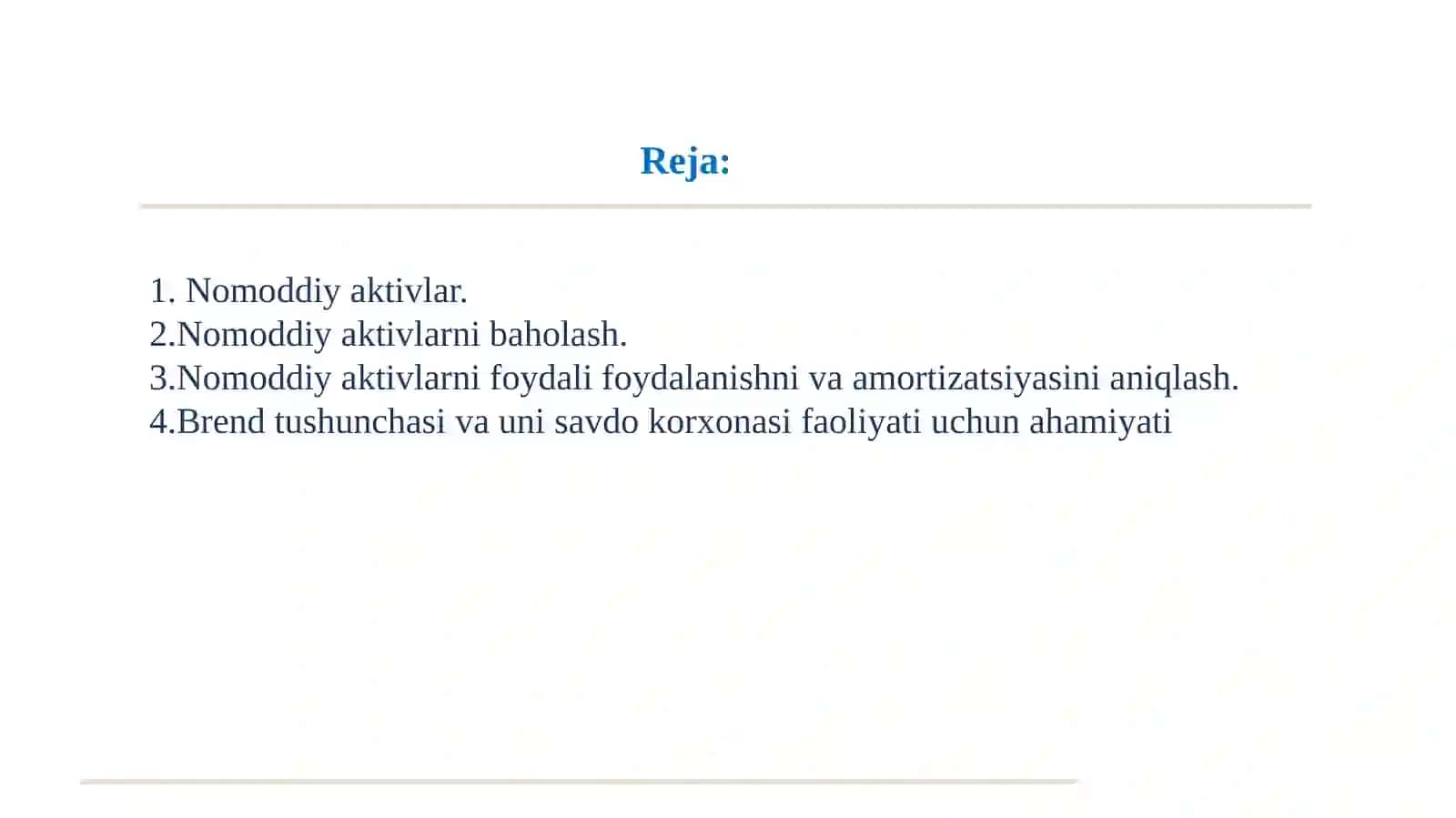 Savdo korxonalarini nomoddiy aktivlari 2