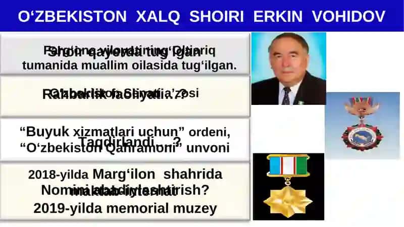 O‘zbekiston Xalq Shoiri Erkin Vohidov 2