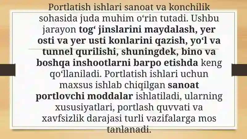 Sanoat Portlovchi Moddalar 2