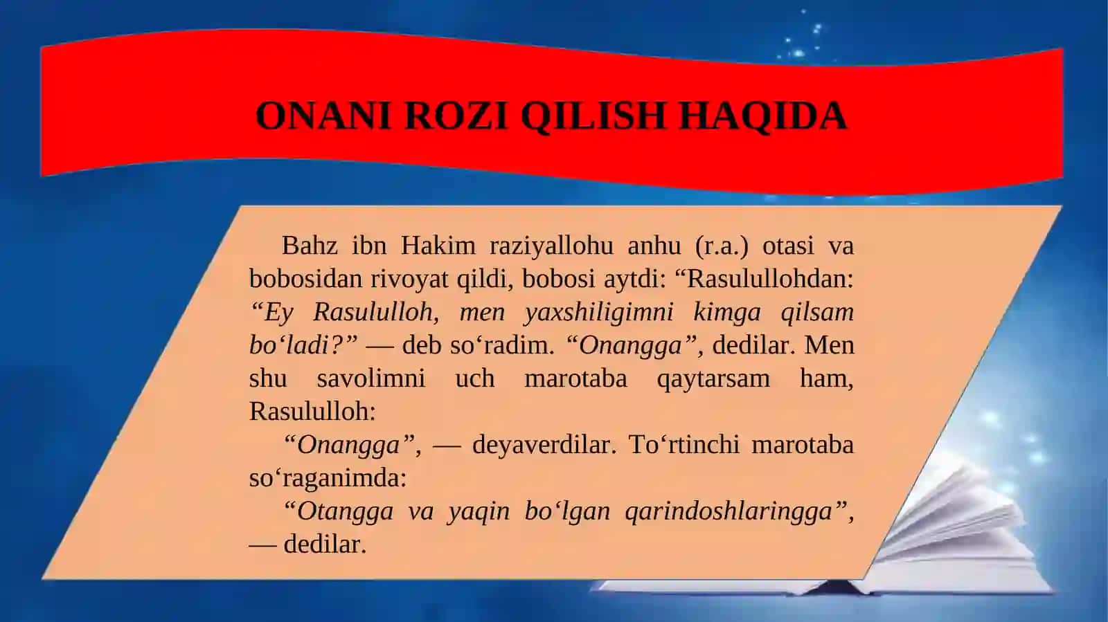 HADISLARDAN NAMUNALAR 2