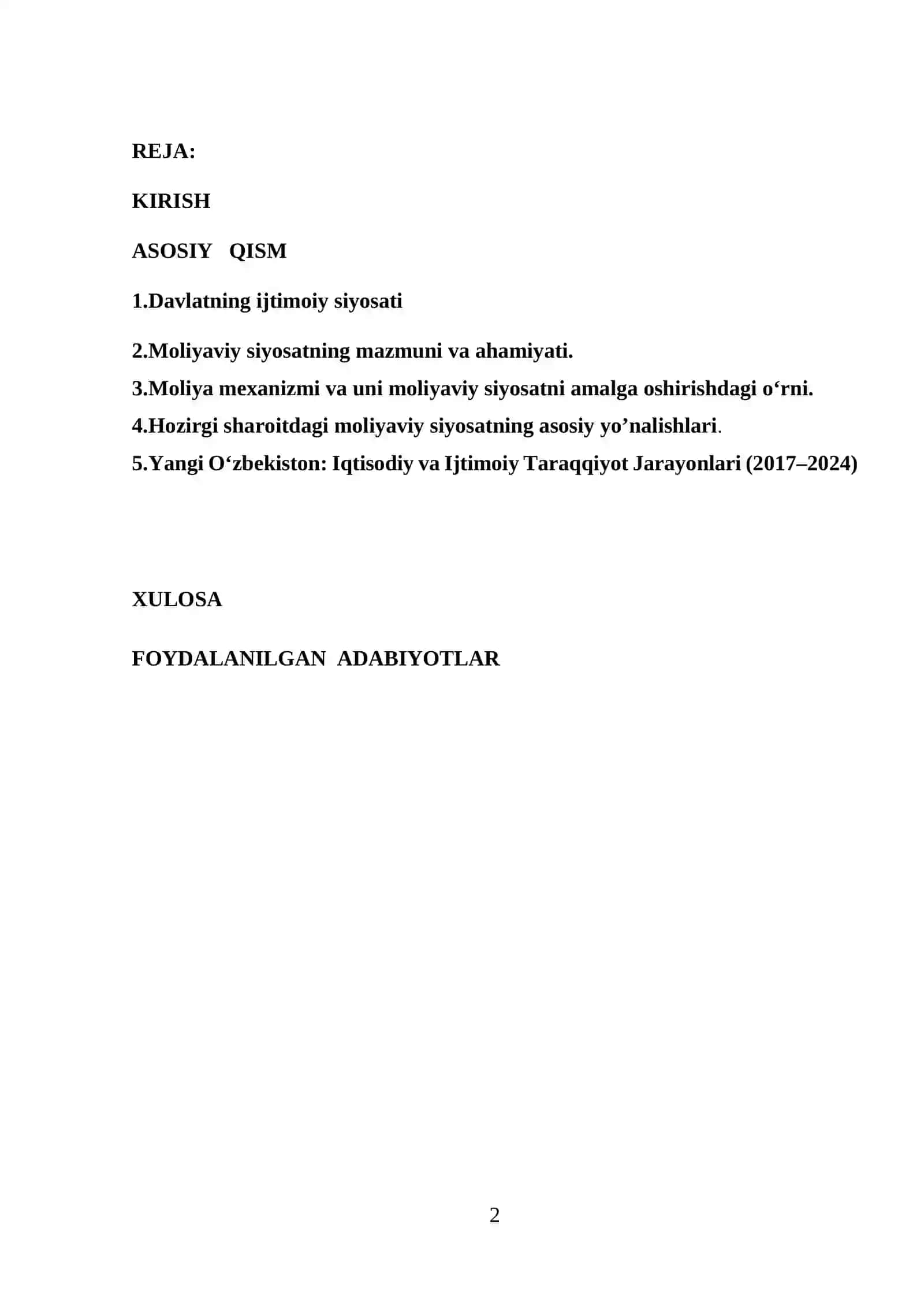 Davlatning ijtimoiy siyosati 2