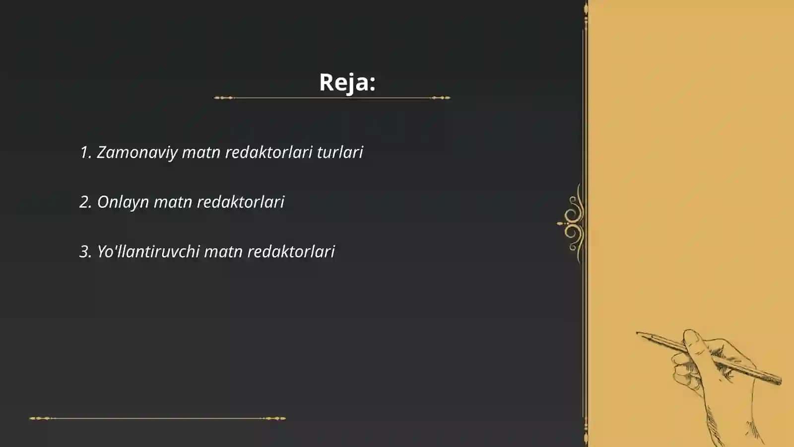 Zamonaviy matn redaktorlari 2