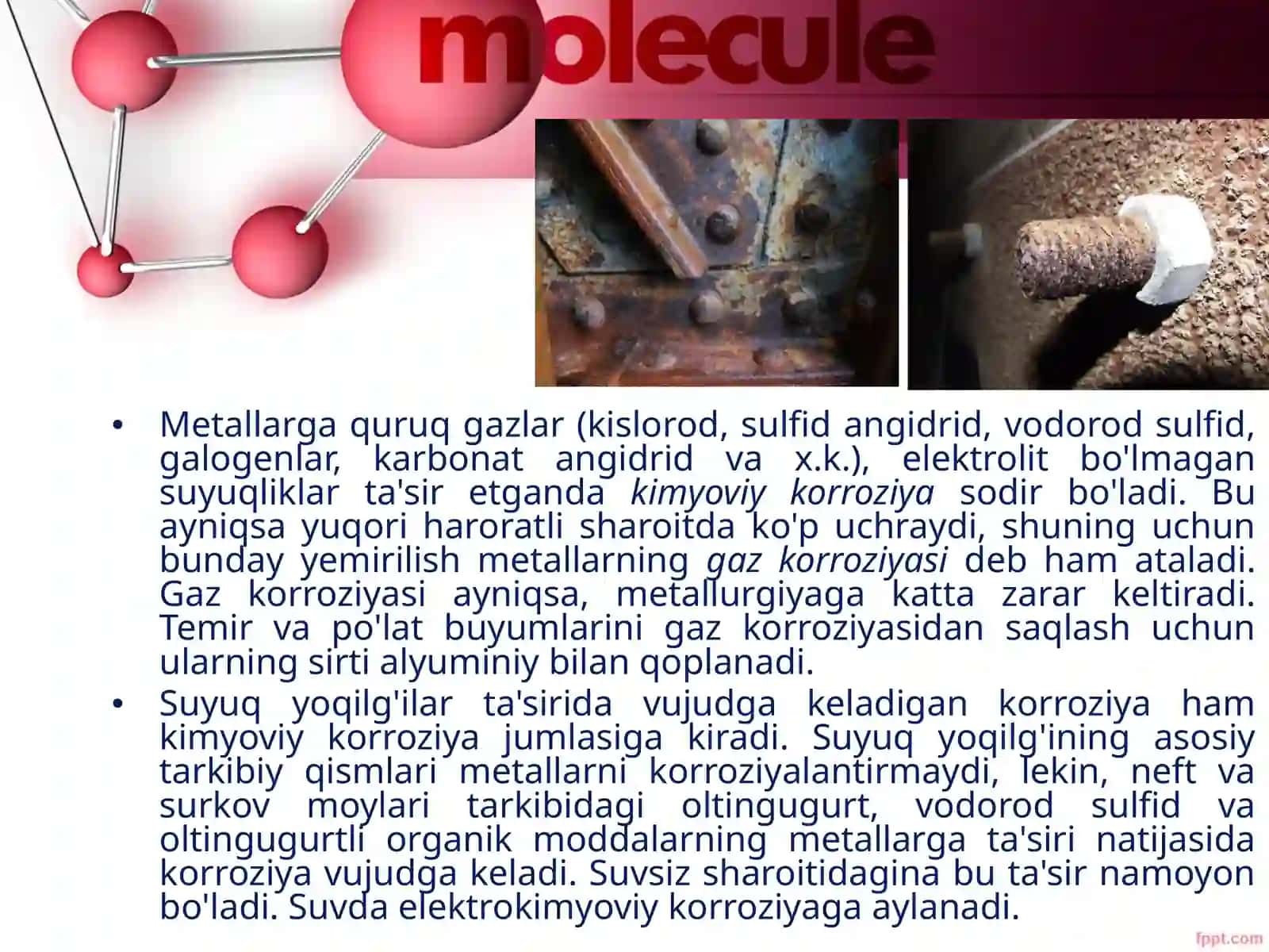 Metallarning karroziyasi va unga qarshi kurashish usullari 2