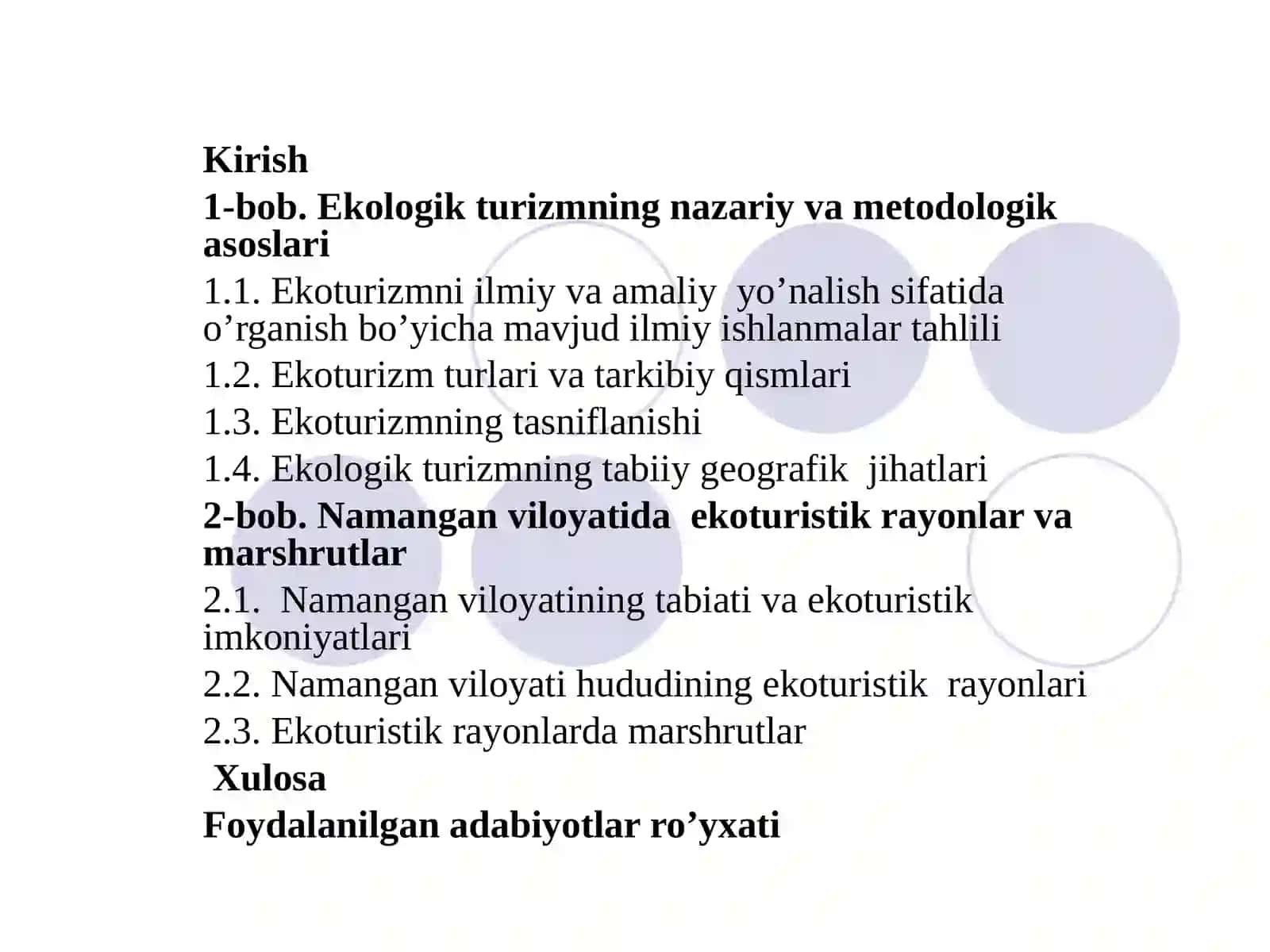 TABIIY TURIZM VA EKOTURIZMNING UMUMIY XUSUSIYATLARI 2