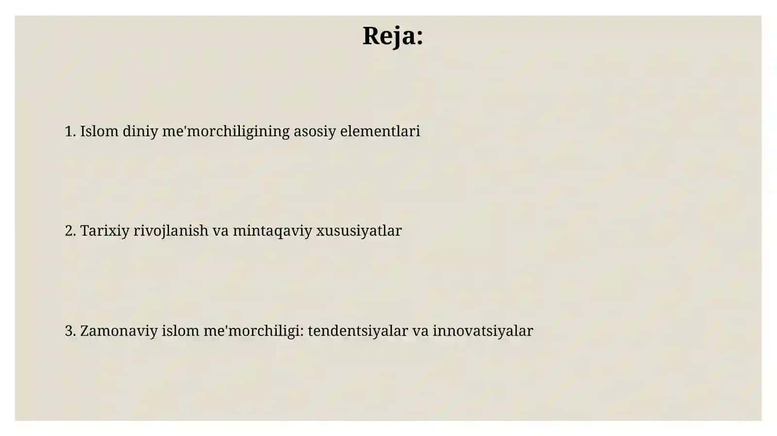 Islom dini arxitekturasi 2