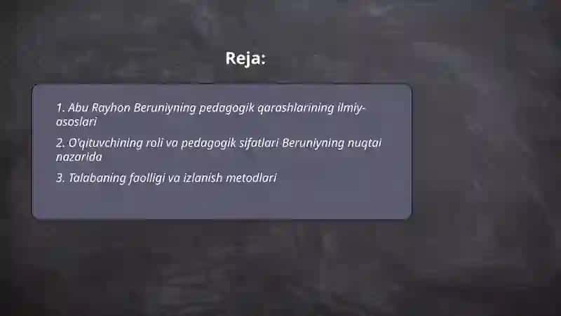 Abu Rayhon Beruniyning pedagogik qarashlari 2
