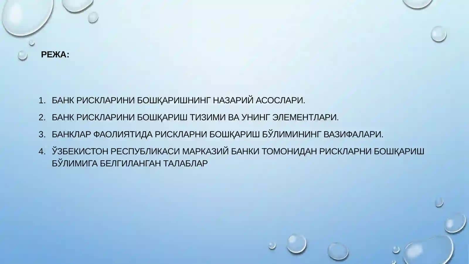 Банк рискларини бошқариш тизими 2