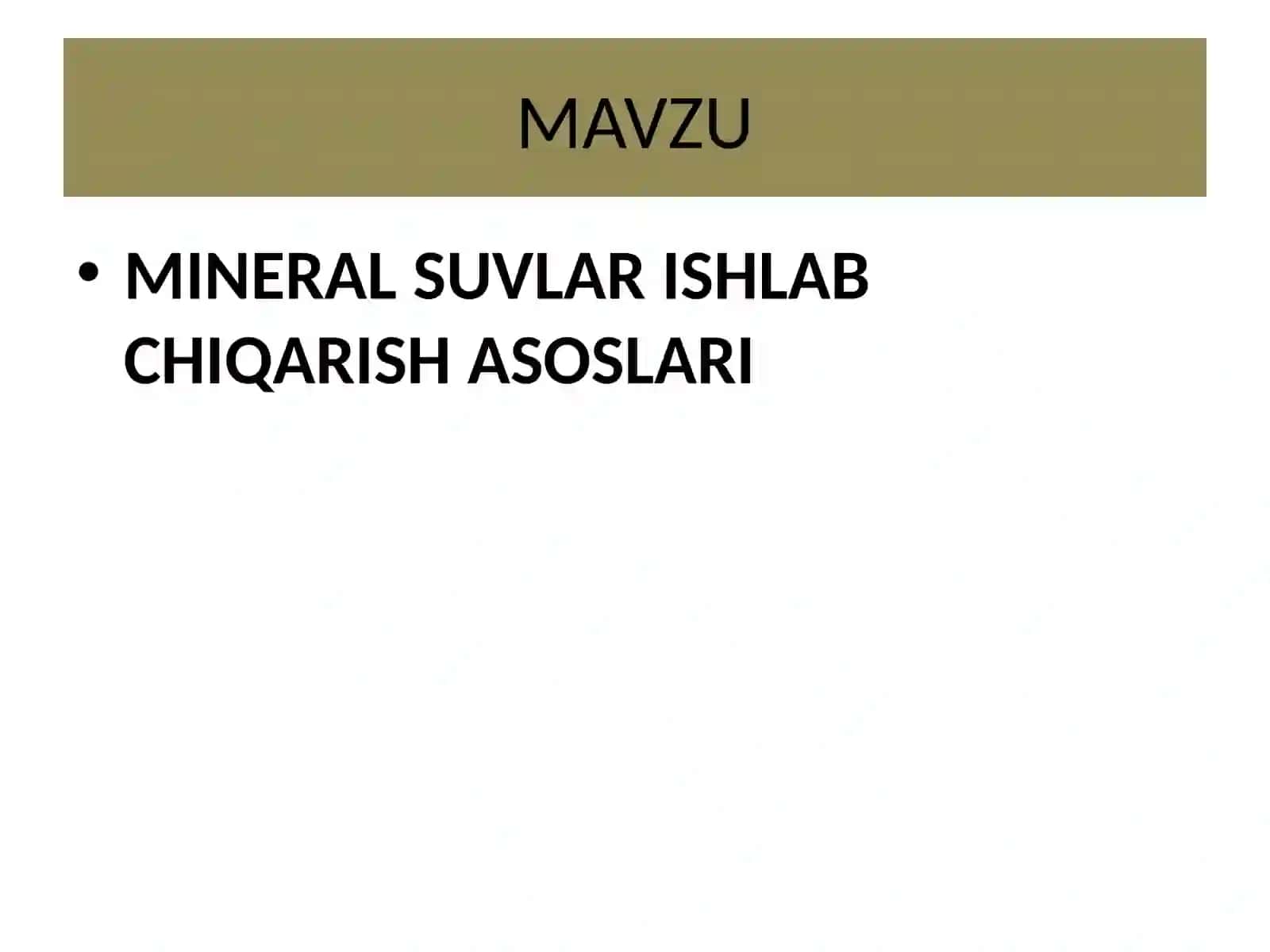 MINERAL SUVLAR ISHLAB CHIQARISH ASOSLARI 2