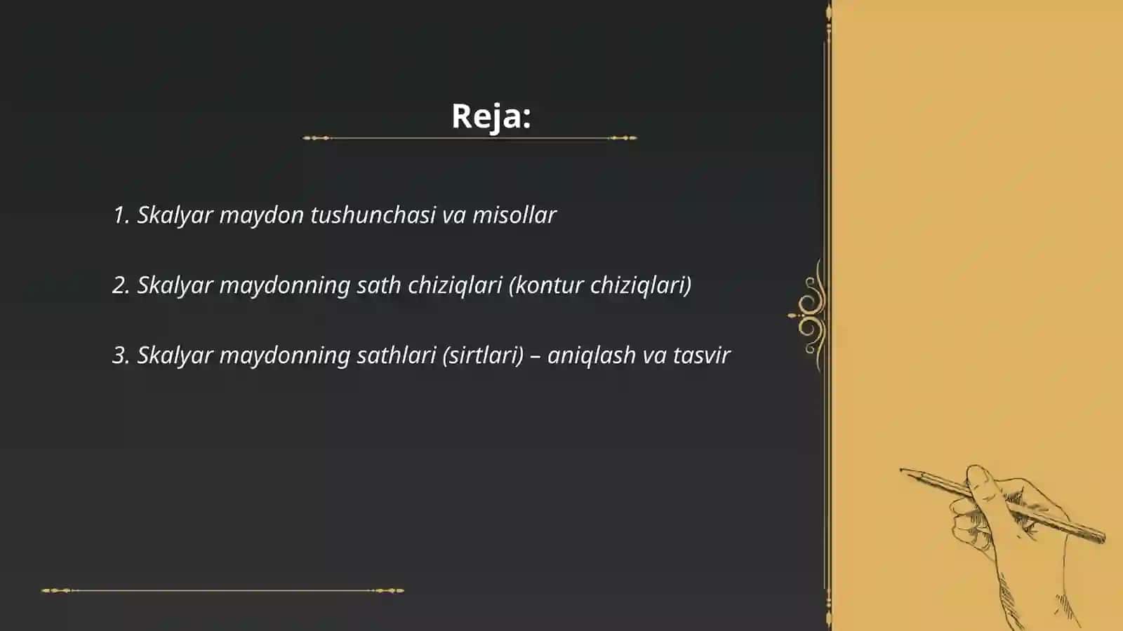 Skalyar maydonning gradenti 2