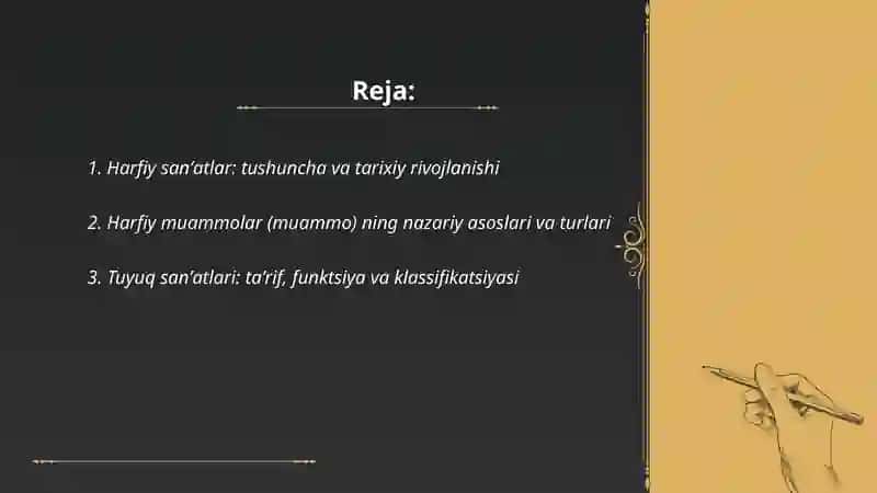 Harfiy sanʼatlar 2