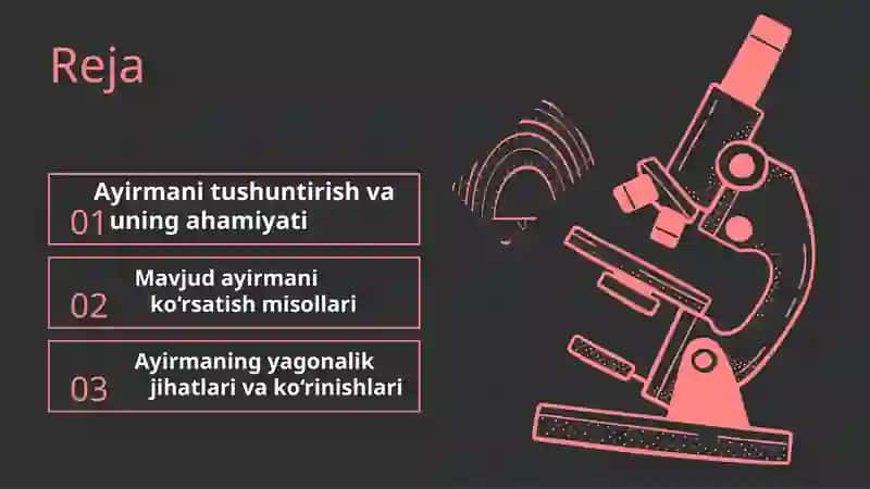 Ayirmaning ta‘rifi, uning mavjudligi va yagonaligi 2