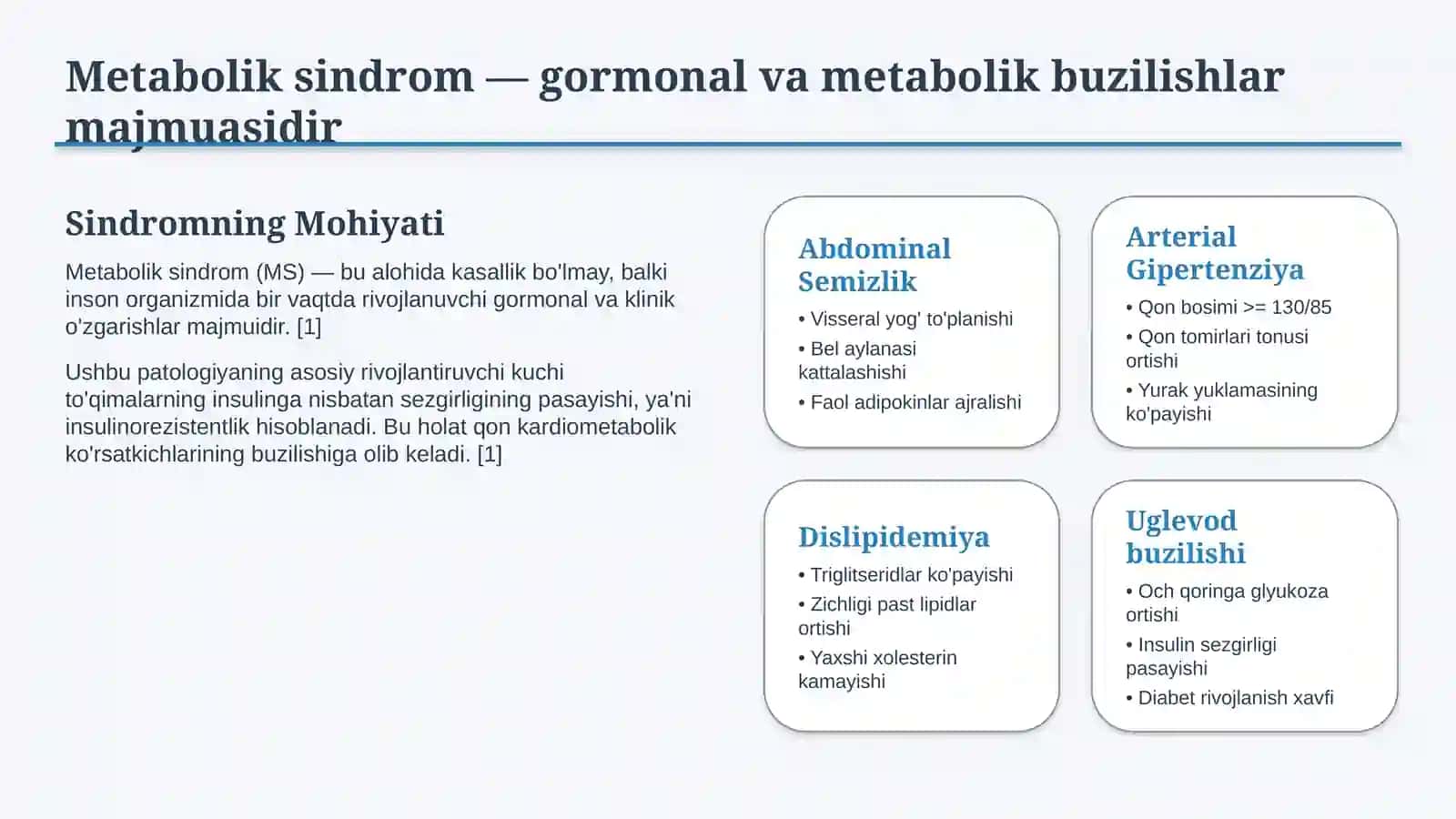Metabolik sindrom — 15 slaydli tibbiy taqdimot 2