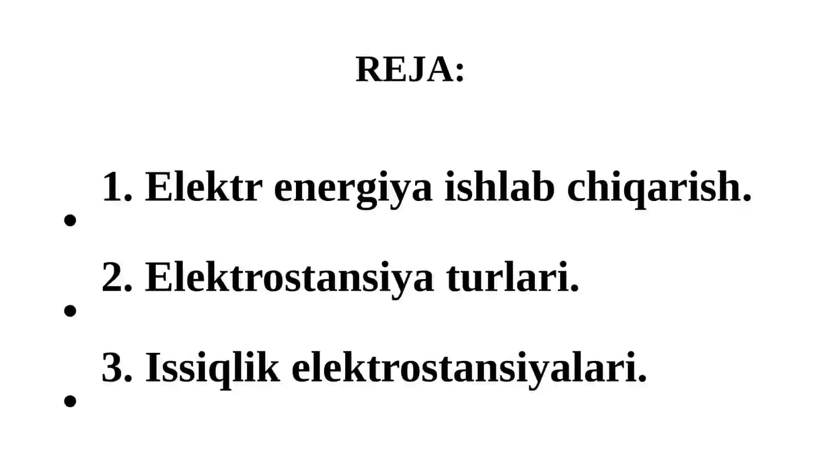 Elektrenergiya ishlab chiqarish 2