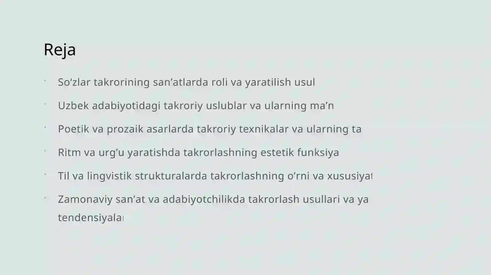 Soʻzlar takroriga asoslangan sanʼatlar 2