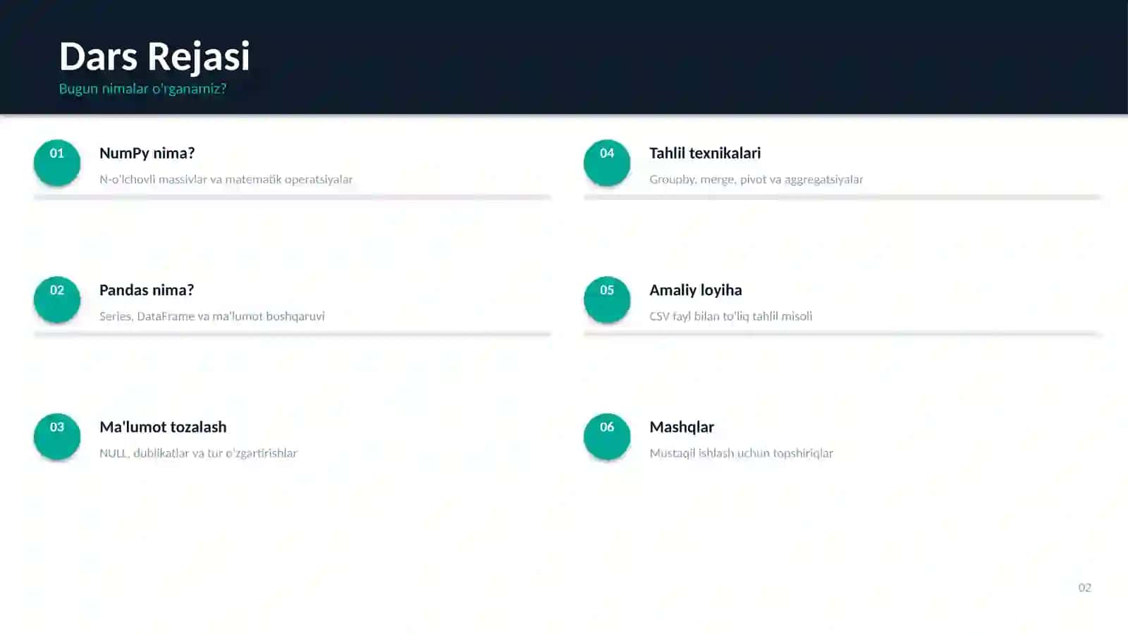 PYTHON DASTURLASH 2