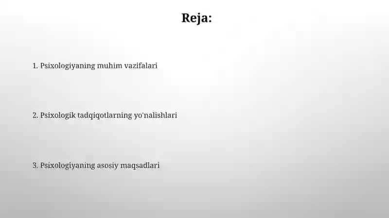 Psixologiya maqsadi va vazifalari 2