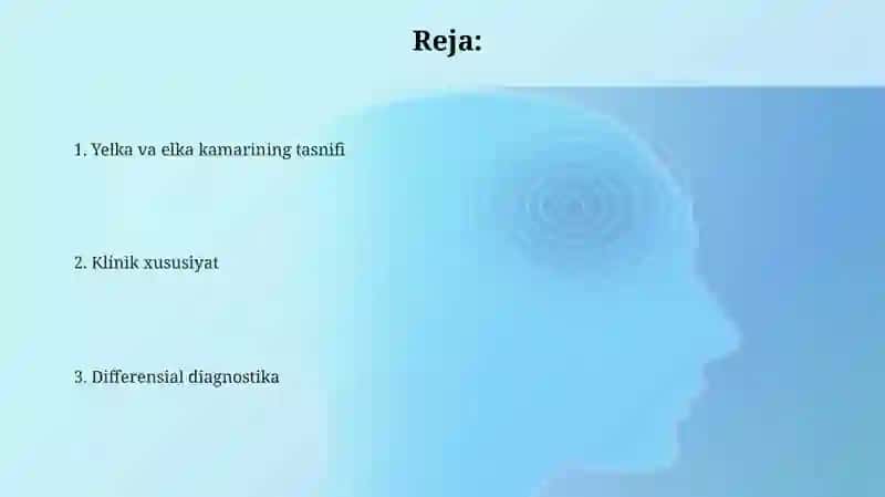 Yelka va elka kamarining tasnifi 2