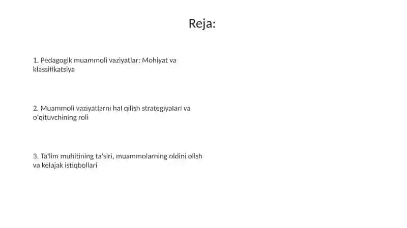 Pedagogik faoliyatda muammoli vaziyatlar 2