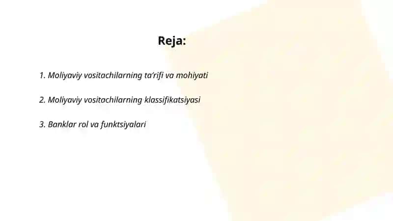 Moliyaviy vositachilarning umumiy tarkibi 2