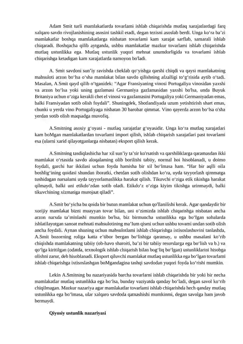Mutloq ustunlik nazariyasi 2