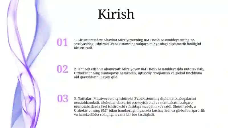 BMT Bosh Assambleyasidagi ishtiroki 2