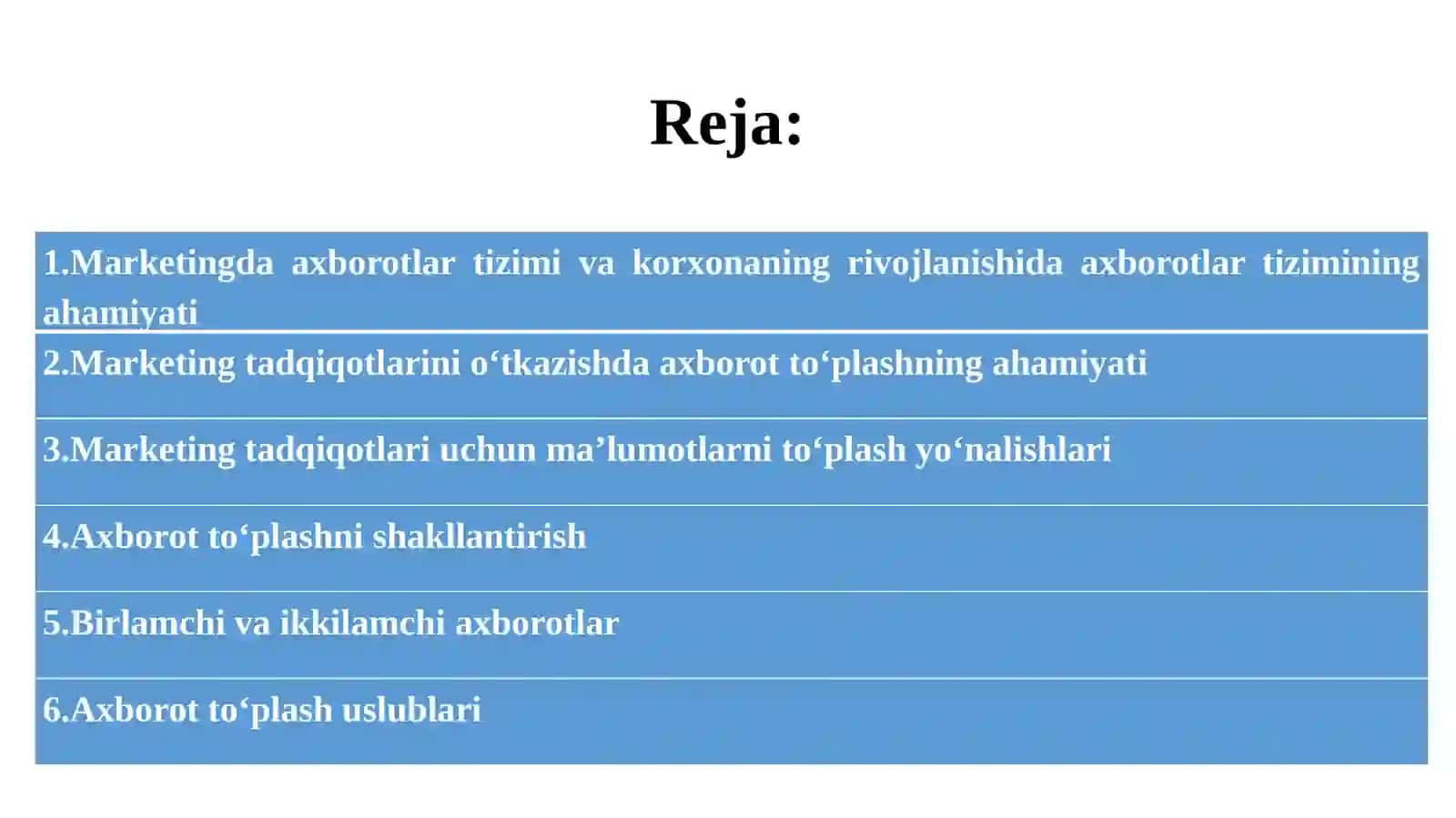 Marketing faoliyatini axborot ta’minoti 2