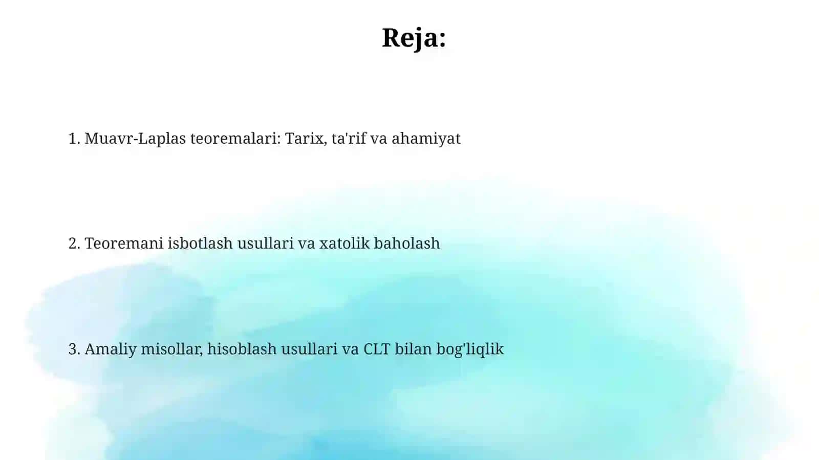 Muavr-Laplas teoremalari 2