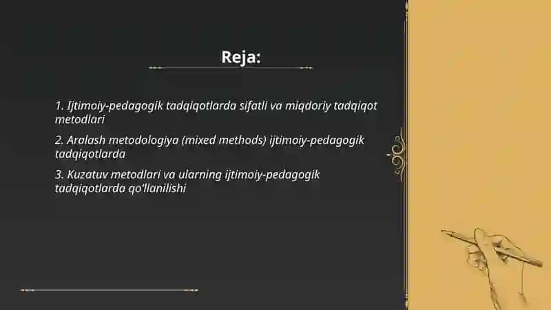 Ijtimoiy Pedagogik Tadqiqot Metodlari 2