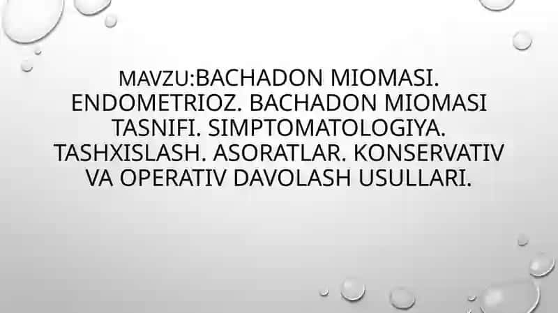 Bachadon miomasi 2