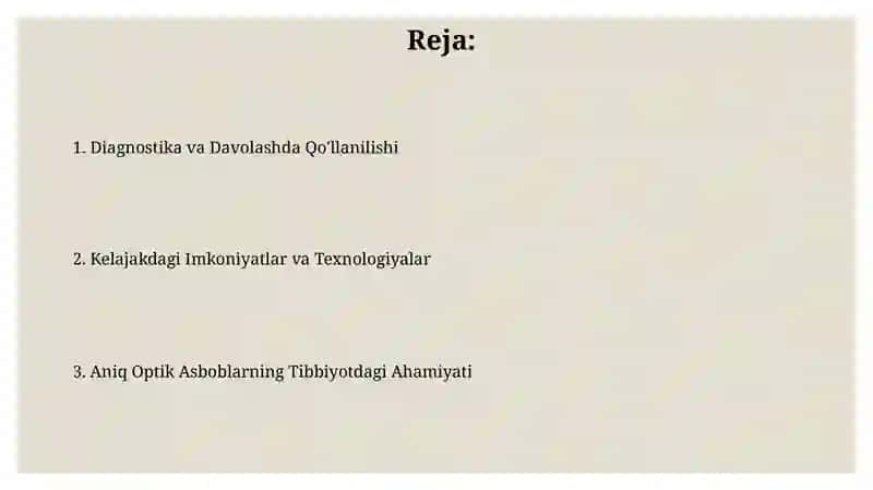 Tolali optika asboblarining tibbiyotda ahamiyati 2