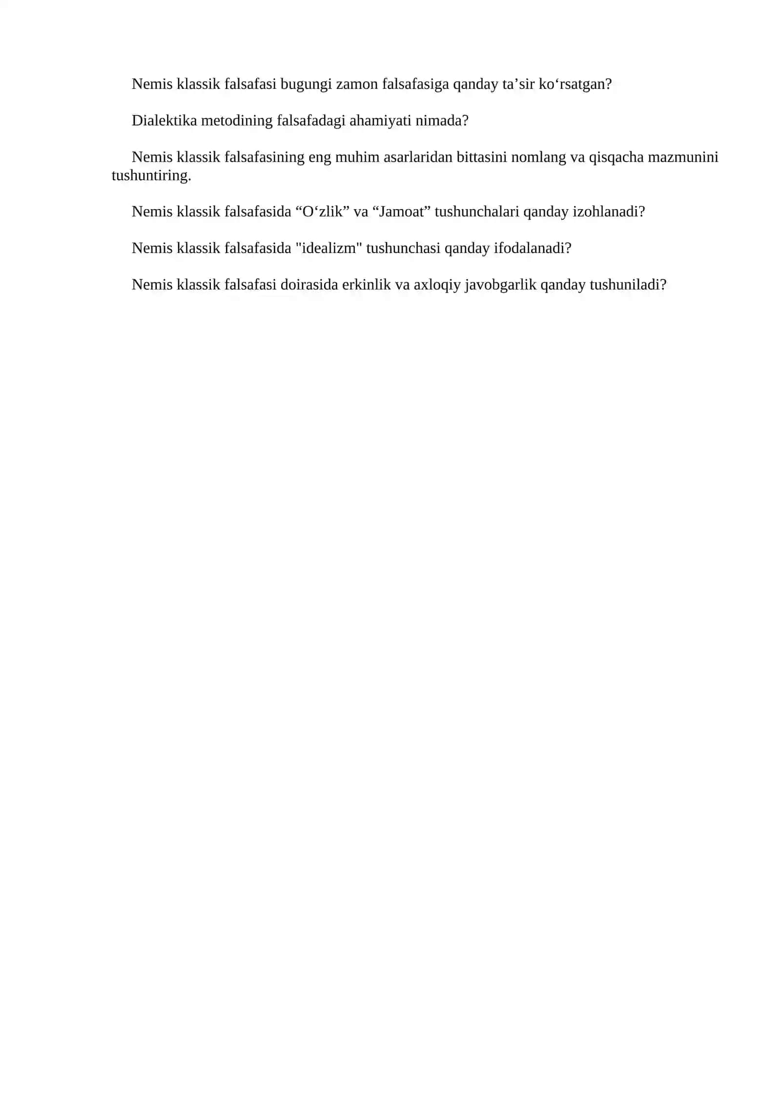 Nemis klassik falsafasi 2