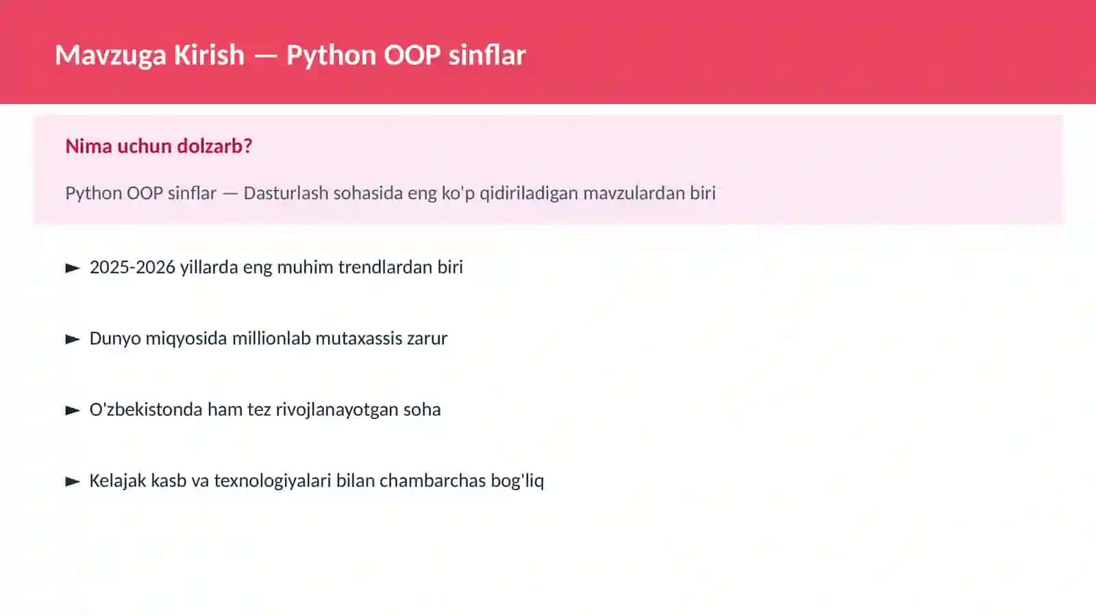 PYTHON DASTURLASH 2