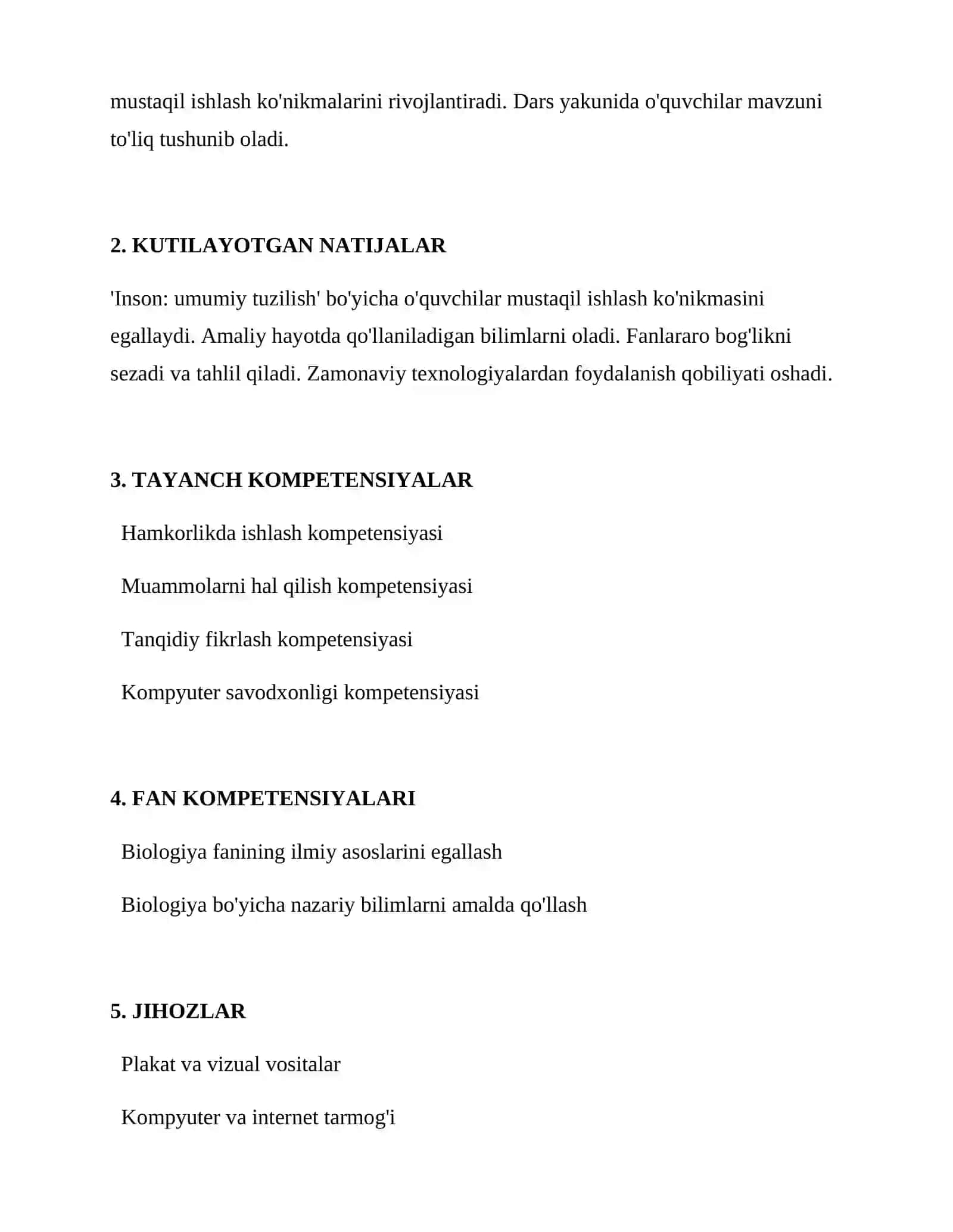 Inson: Umumiy Tuzilish 2