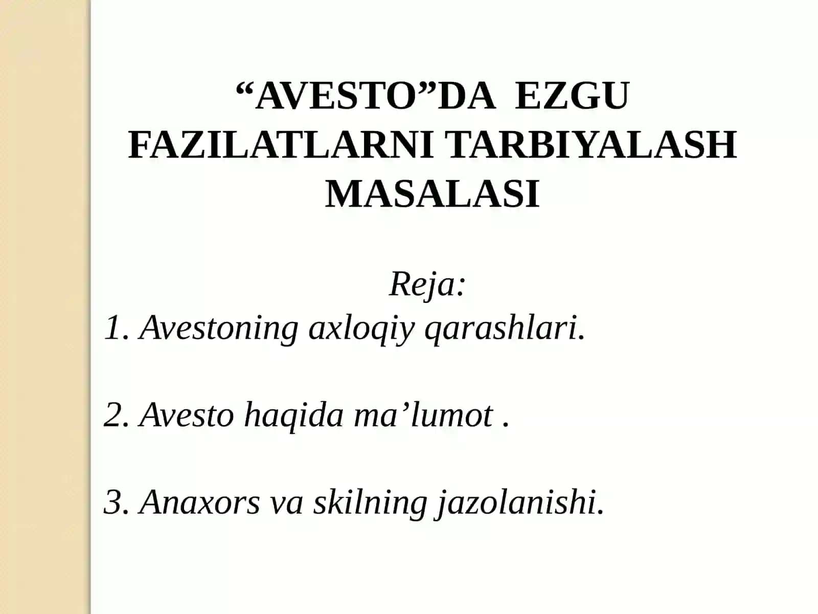 AVESTO 2