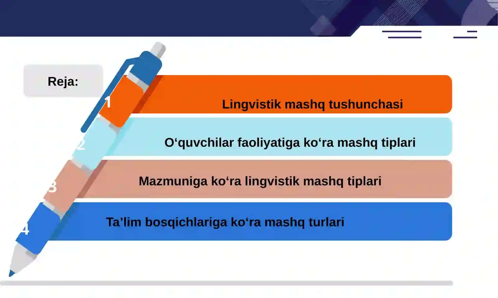 Lingvistik mashq tushunchasi 2