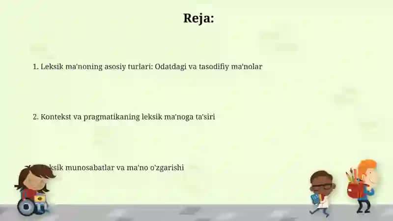 Leksemaning uzual va okkazional ma'nolari 2