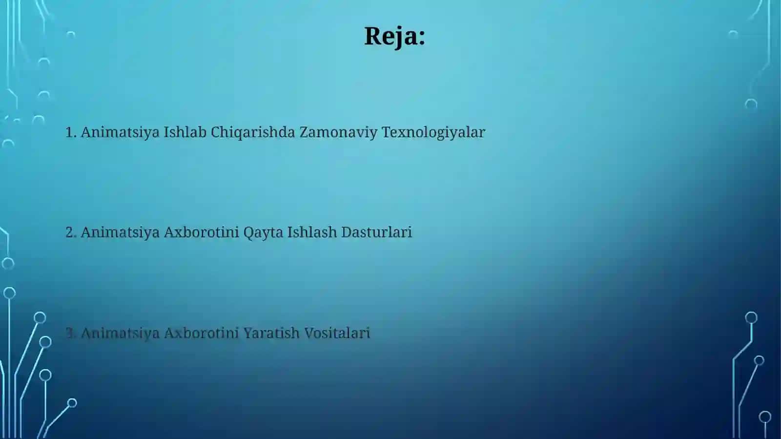 Animatsion axborotlar ni yaratish va qayta ishlash vositalari 2