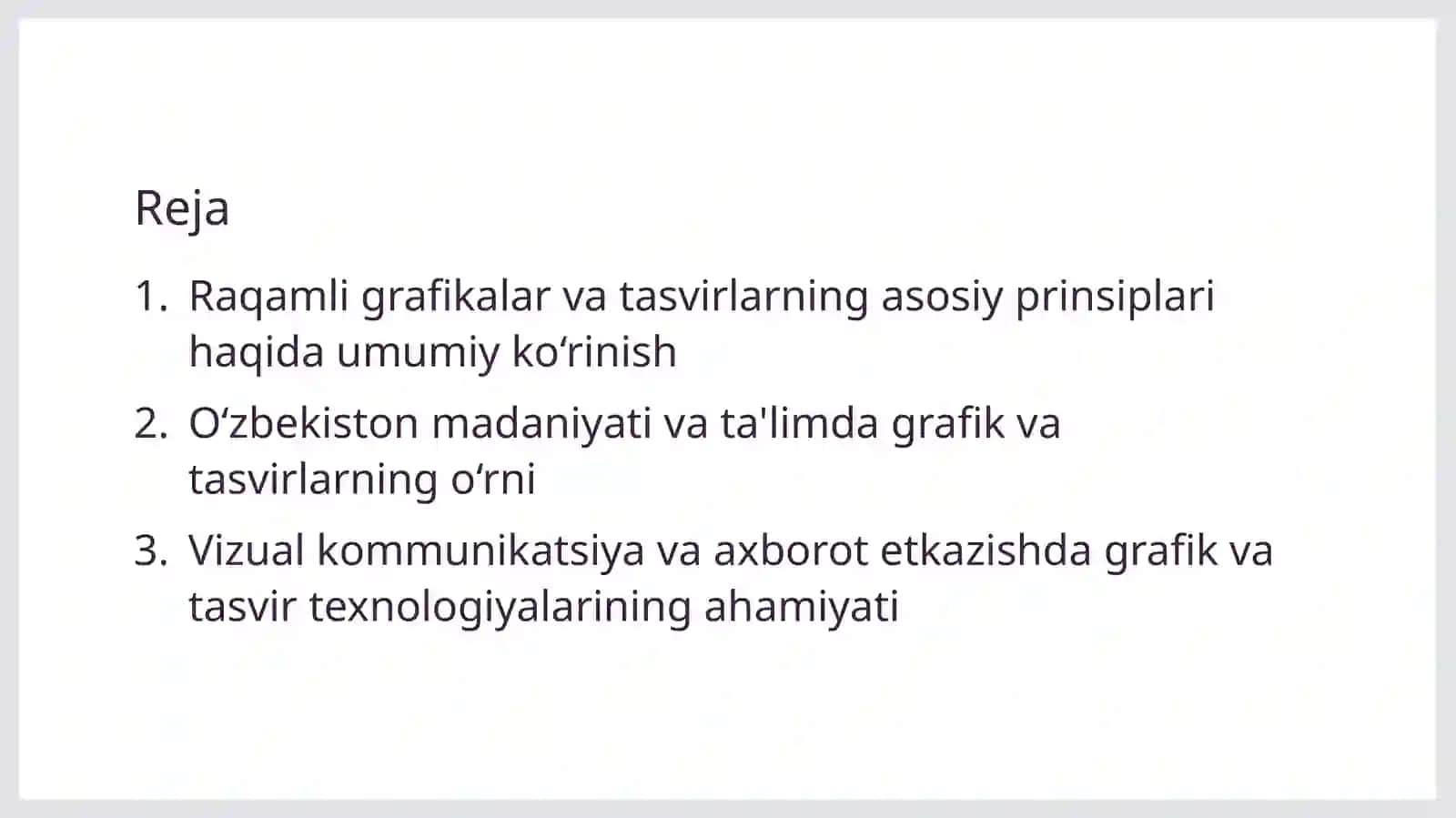 Grafika va tasvir tushunchasi 2