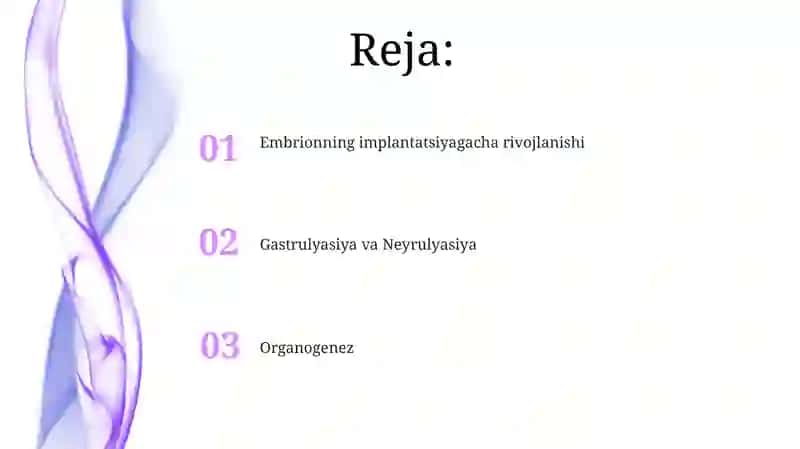 Embriogenezning qaltis davrlari 2