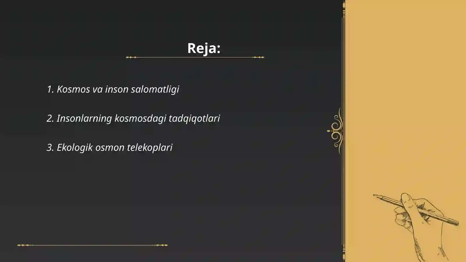 Kosmos, insan ham ekologiya 2