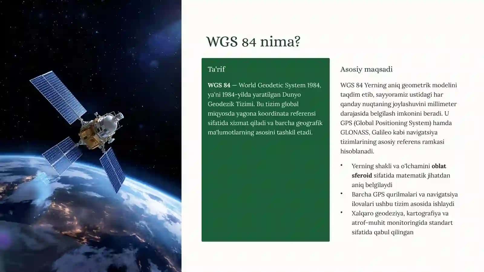 WGS 84 Koordinata Tizimi 2