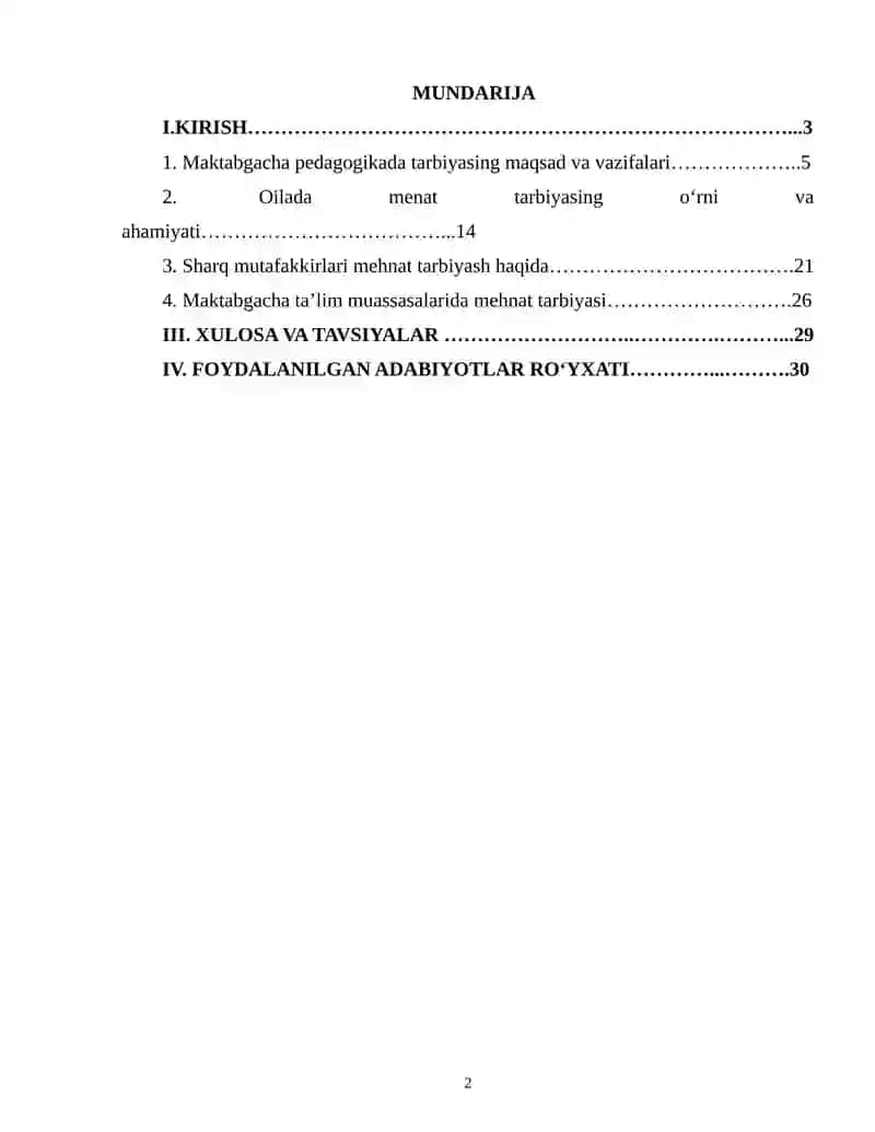 Mehnat Tarbiyasi Kurs Ishi 2