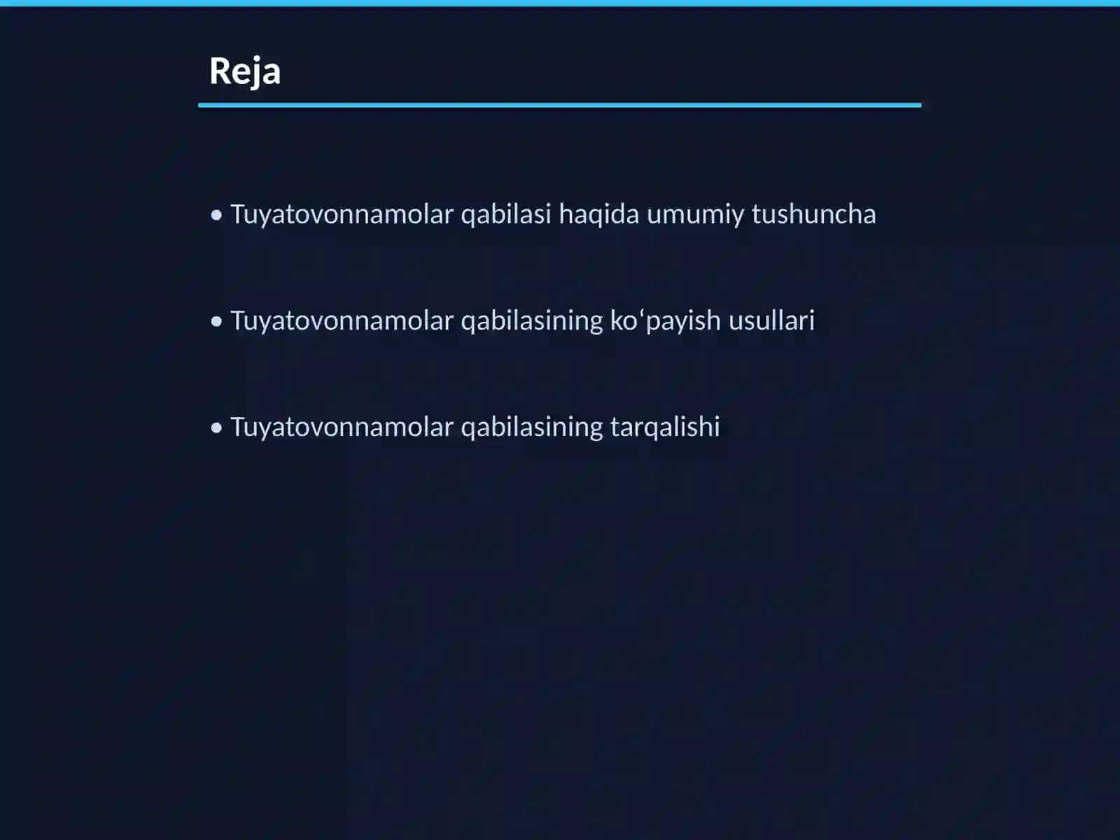 Tuyatovonnamolar qabilasi 2
