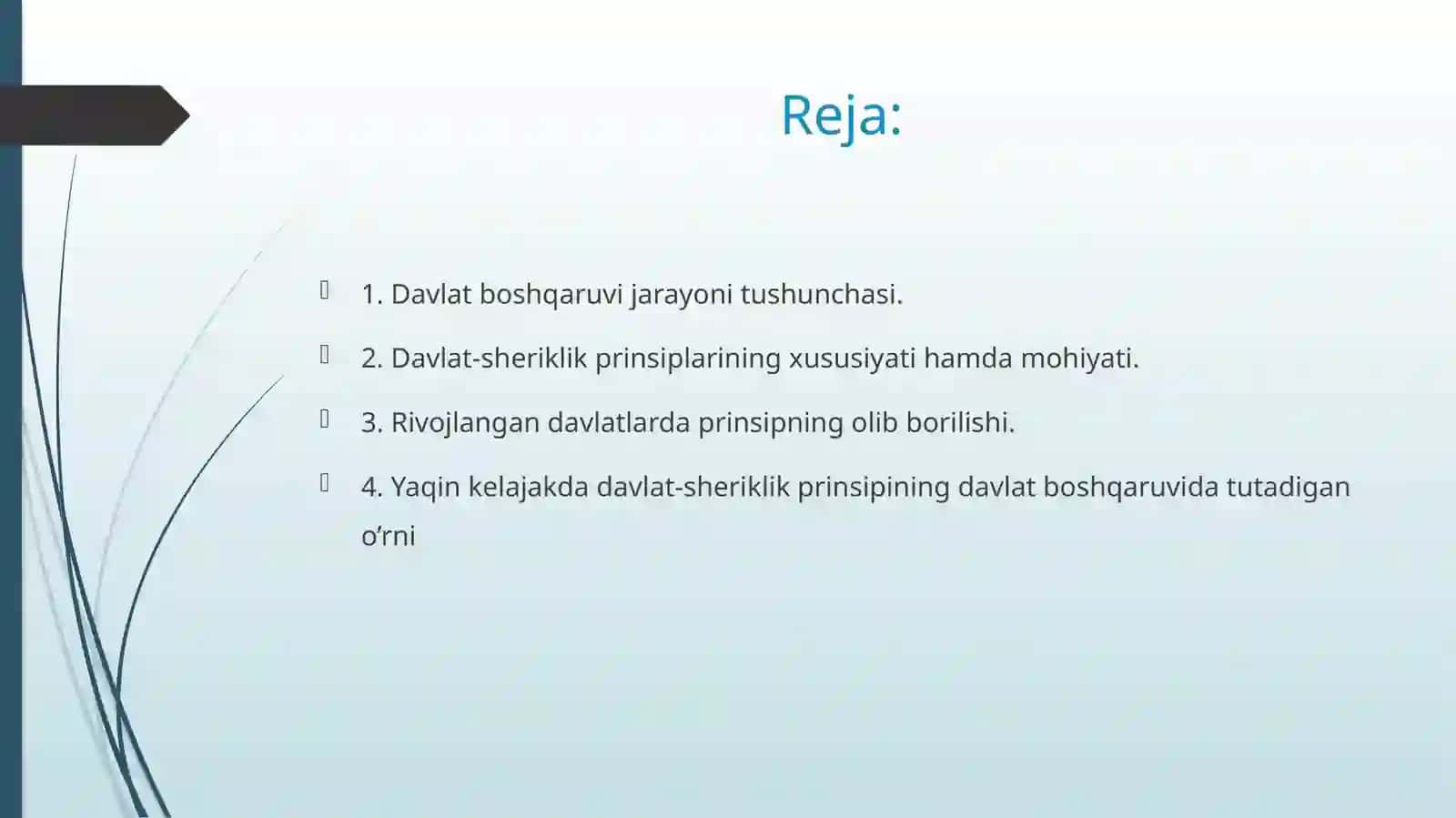 Davlat boshqaruvi jarayonlarida davlat-sheriklik prinsiplarini rivojlantirish 2