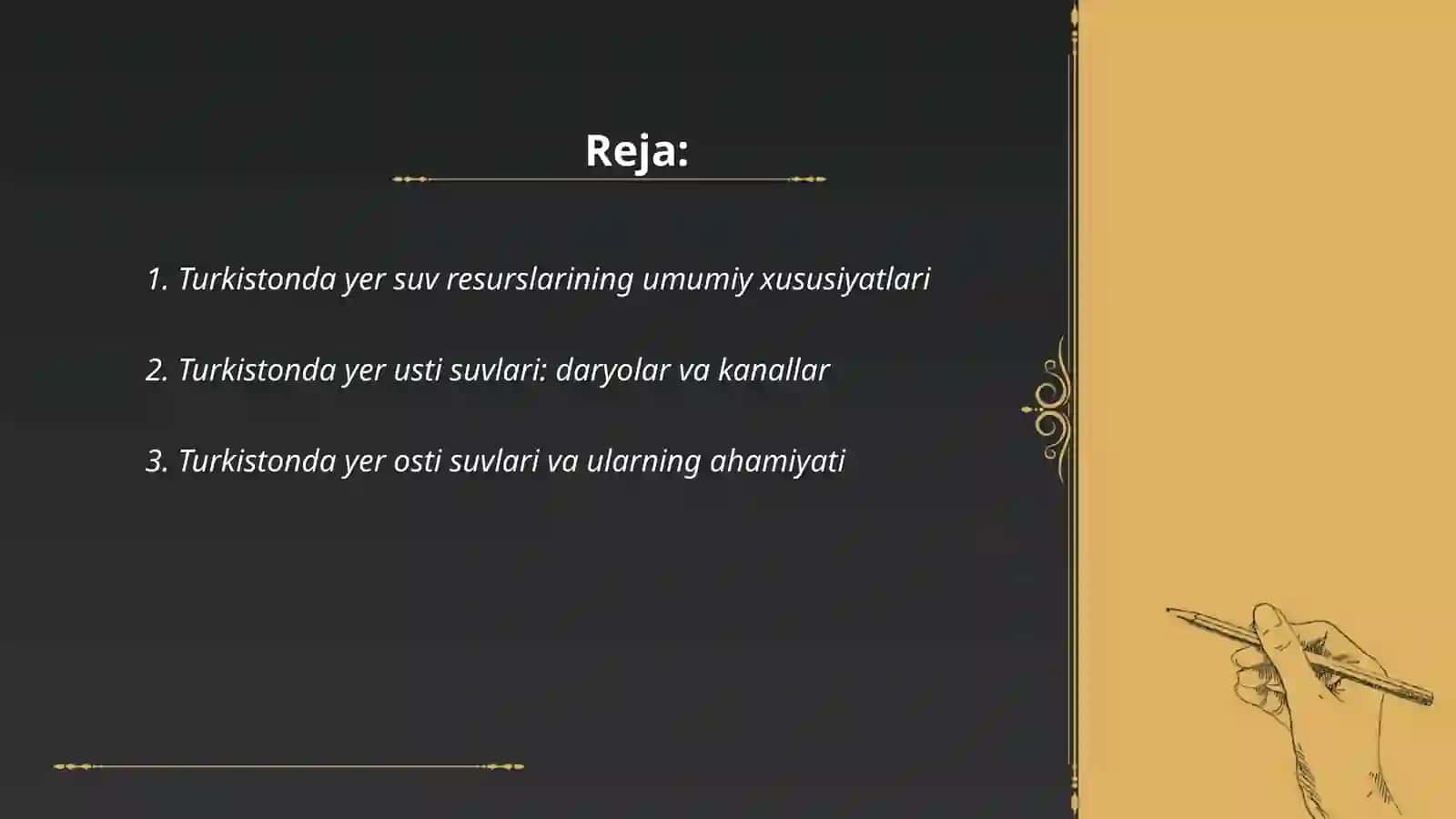 Turkistonda yer suv munosabatlari 2
