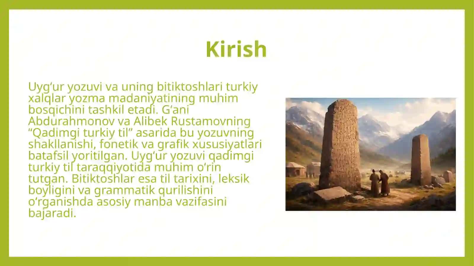 Uygʻur yozuvi va uning bitiktoshlari 2
