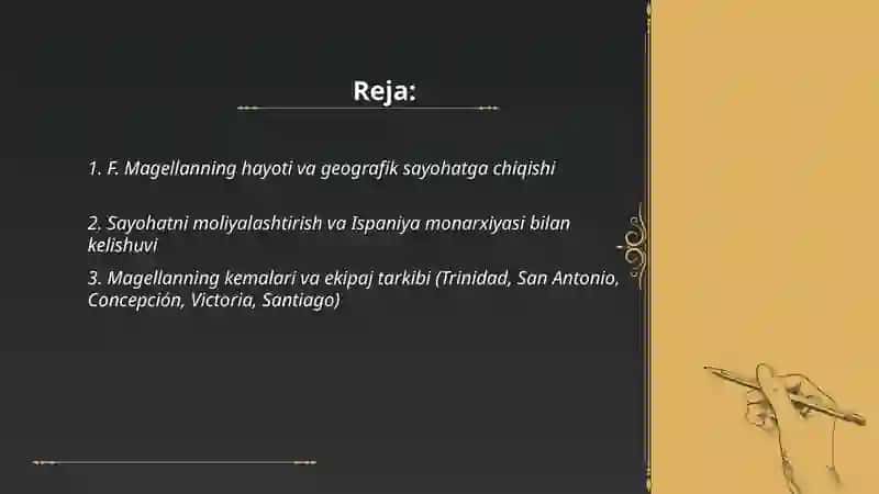 F. Magellanning geografik sayohati 2