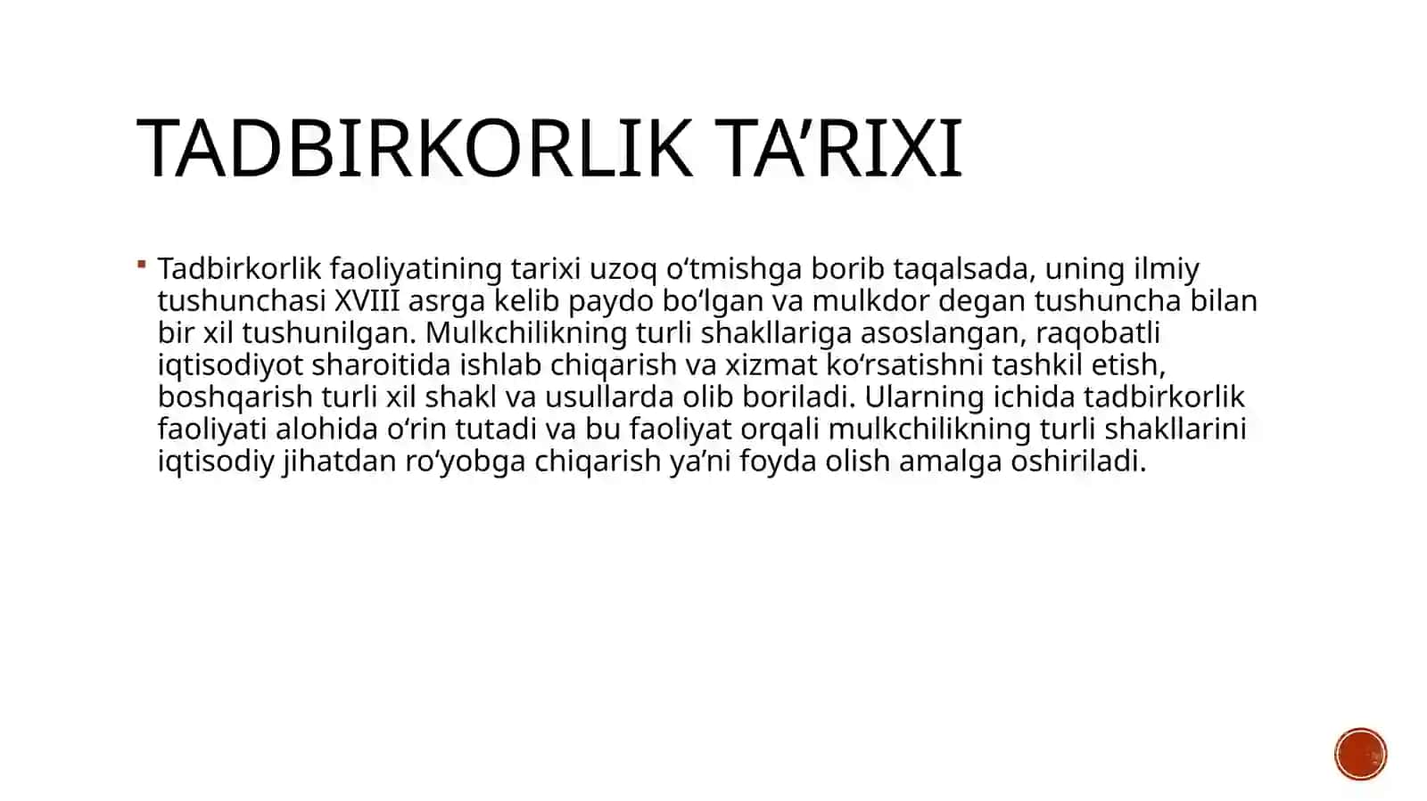 Tadbirkorlikta’rixi 2