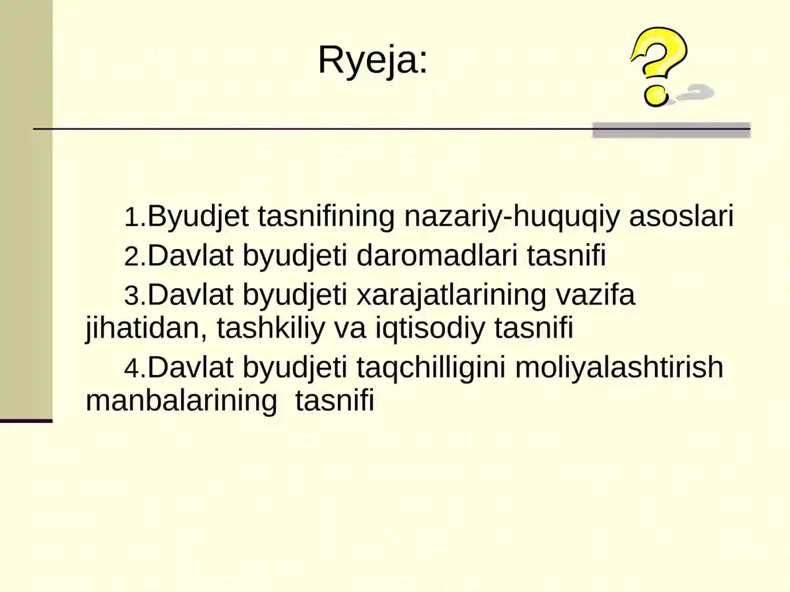 Byudjettasnifi 2